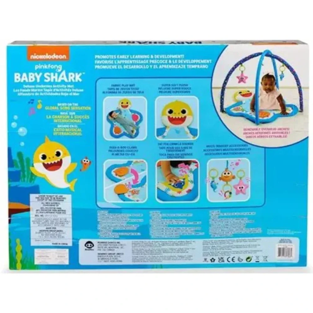 Nickelodeon Pinkfong Baby Shark Deluxe Undersea Activity Mat Tummy Time‎ Mat